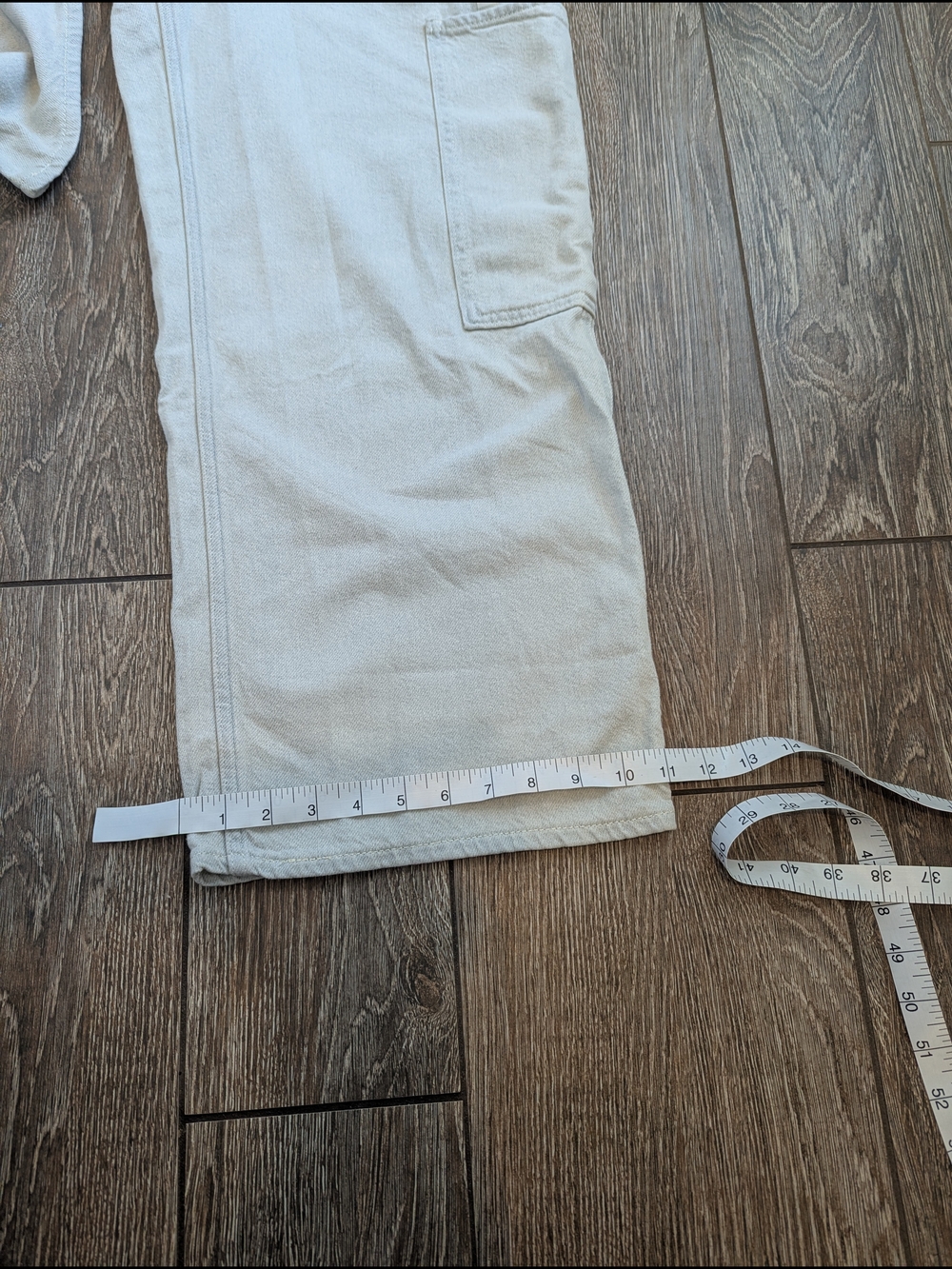 Levi's High Waisted Wide Leg Crop Jeans Utility Cotton Denim Size 31 Light Wash - Picture 11 of 11